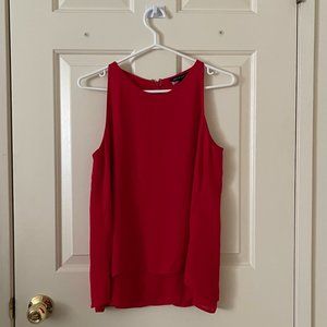 Zac & Rachel Flowy Red Sleeveless Top Size Small